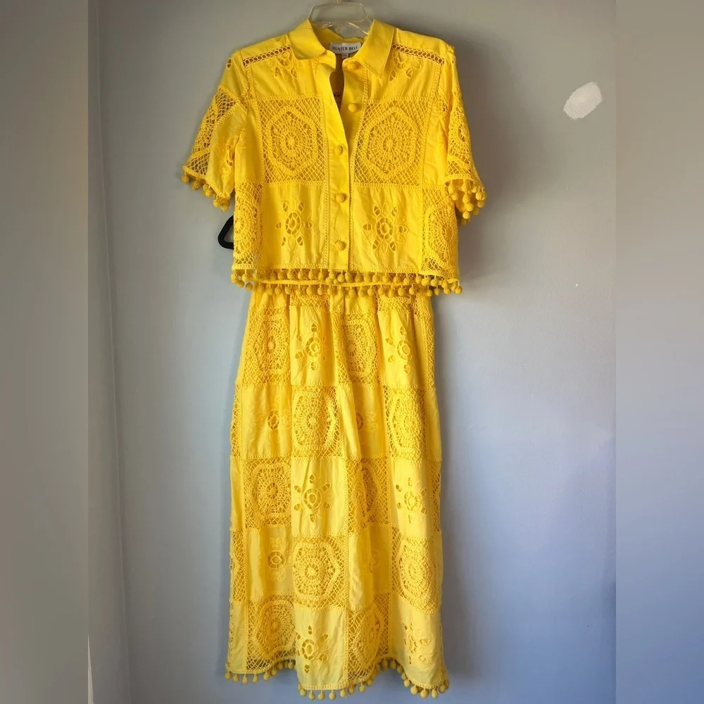 Hunter Bell Yellow Crocheted Two-Piece Set - Picture 5 of 14